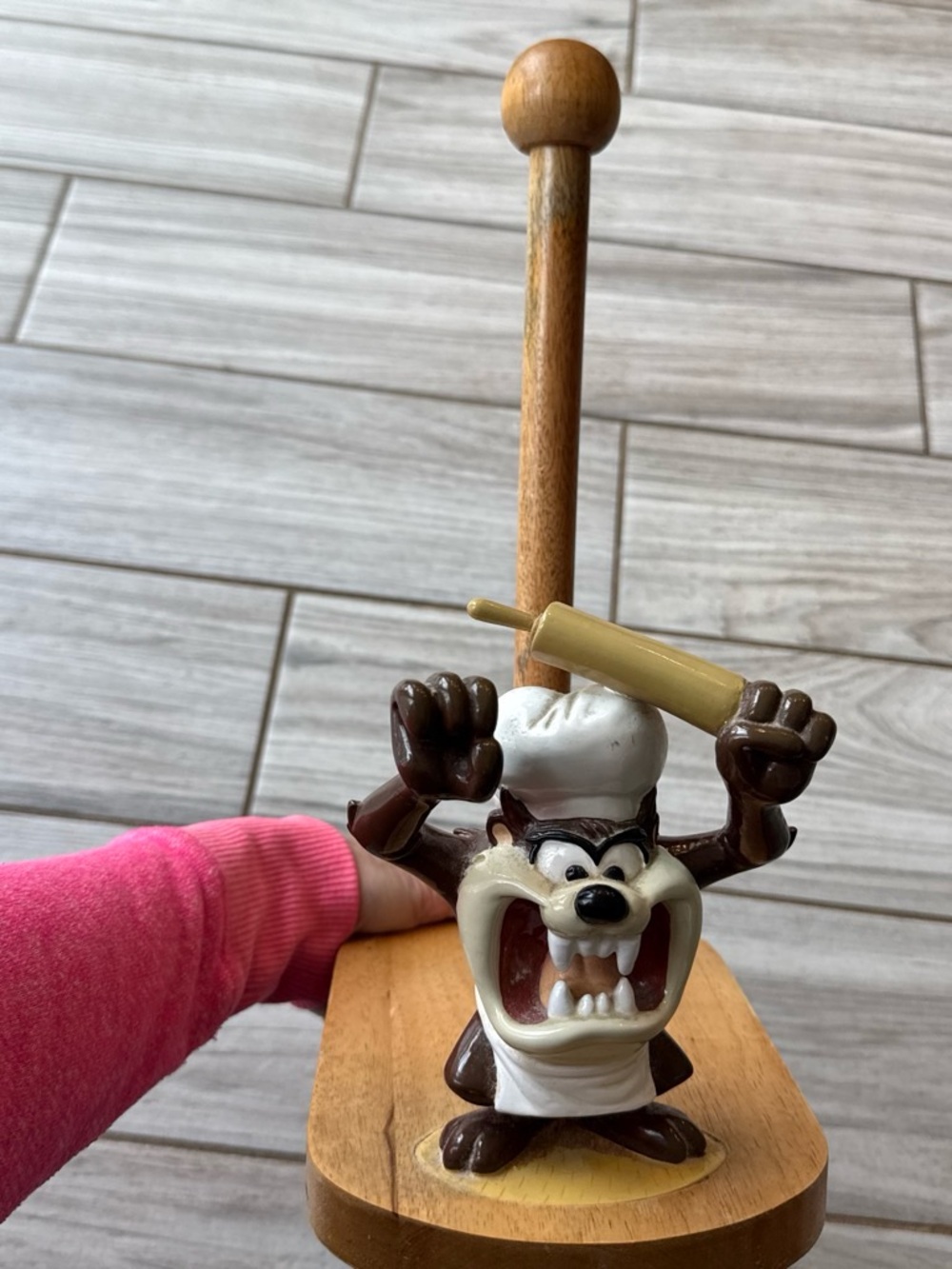 Warner Bros. Taz wood paper towel holder